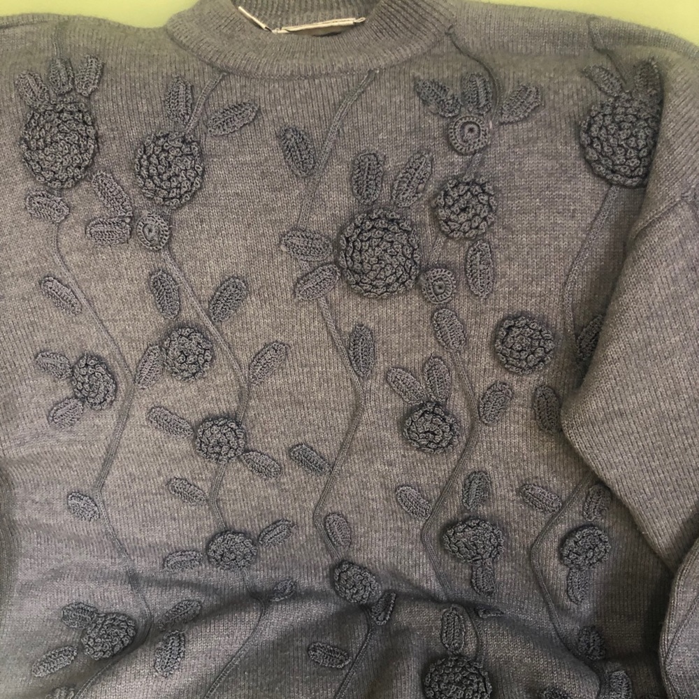Rafaella Large Gray Wool/Acrylic Sweater in EUC